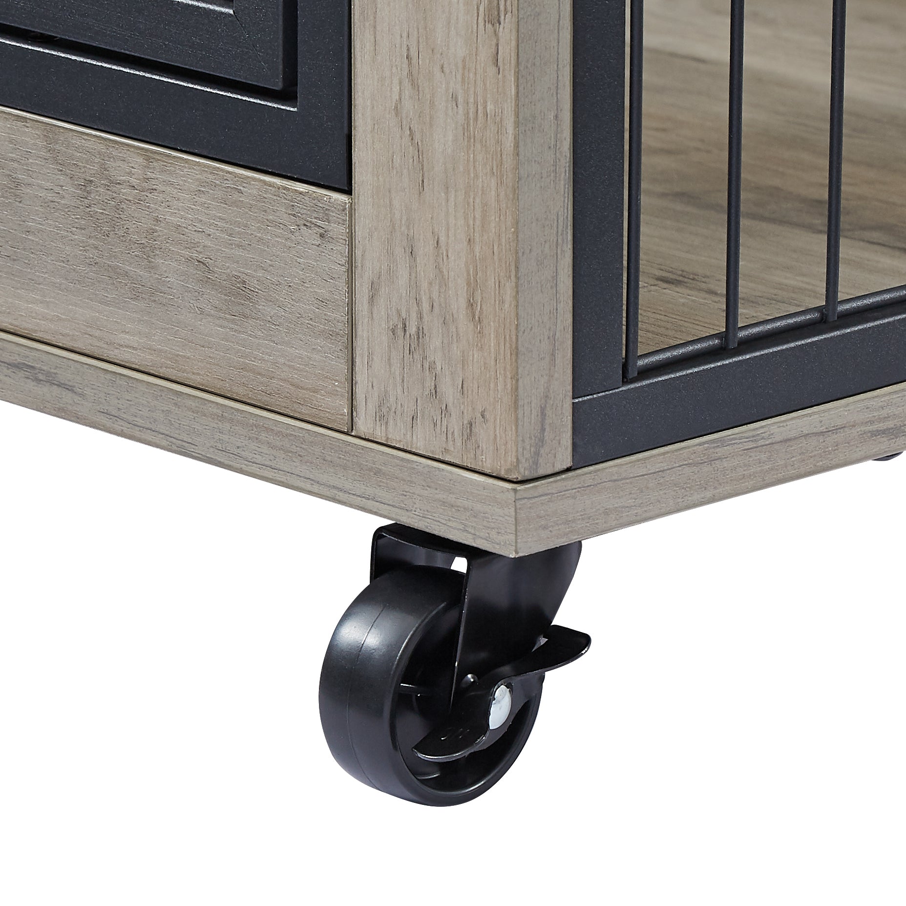 Wooden Dog Crate Side Table