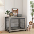 Wooden Dog Crate Side Table