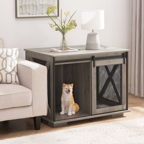 Farmhouse Wooden Dog Crate Furniture