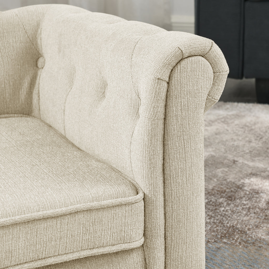 Elegant Beige Elevated Dog Sofa Bed for Medium & Large Dogs