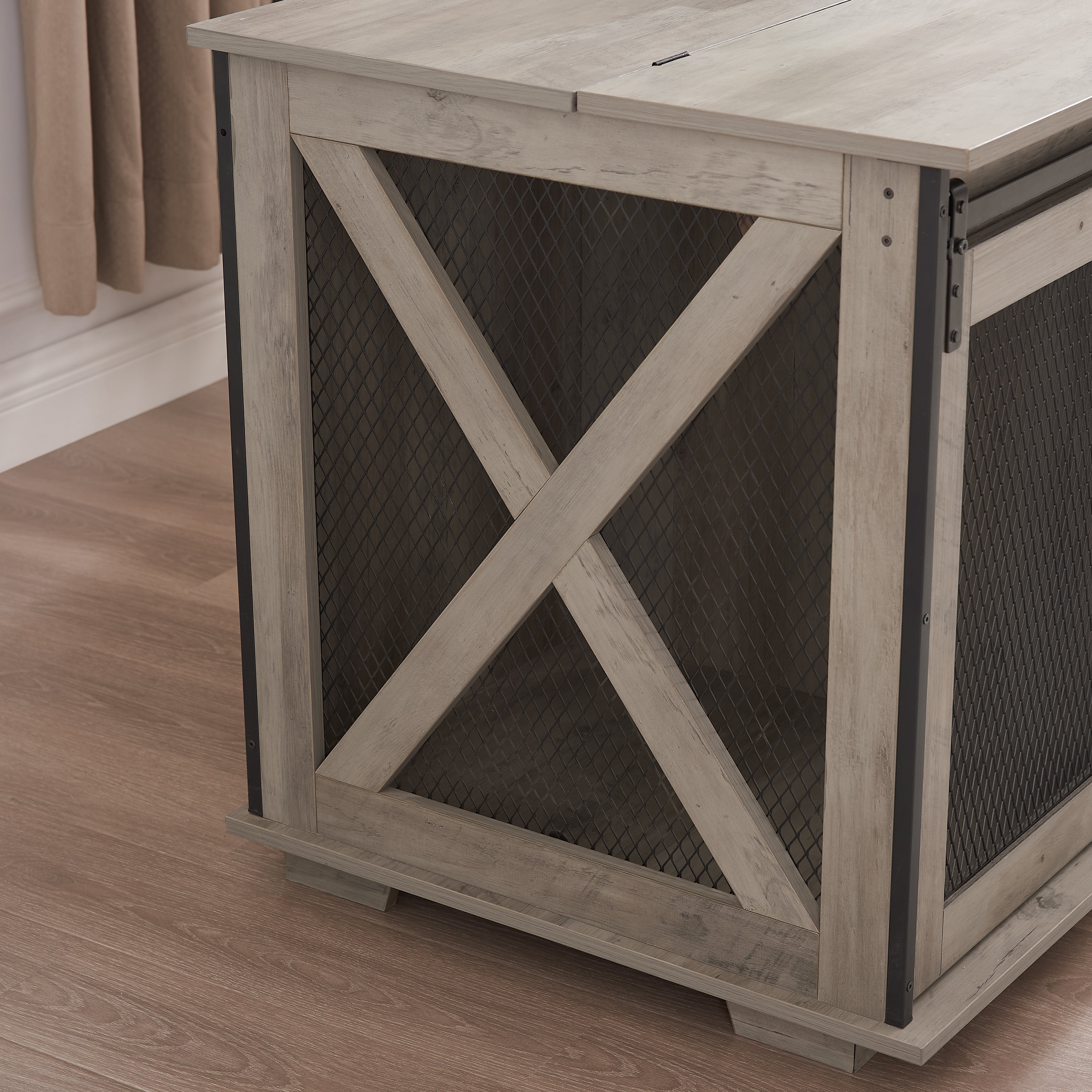 Farmhouse Wooden Dog Crate Furniture