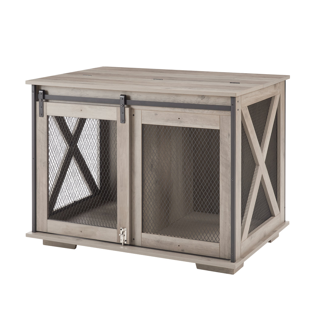 Farmhouse Wooden Dog Crate Furniture