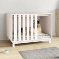 Vidaxl dog kennel 100x70x72 cm solid pine wood white