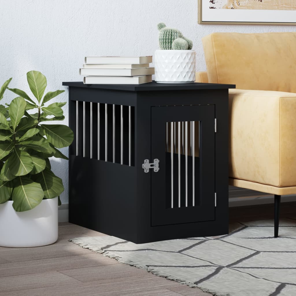 VidaXL dog crate 45x62x59 cm finished wood black