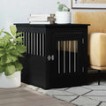 Vidaxxl dog crate 55x75x65 cm finished wood black