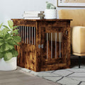 Vidaxxl dog crate 55x75x65 cm crafted wood, smoked oak