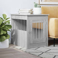Vidaxl dog crate 55 x 80 x 68 cm crafted wood gray sonoma