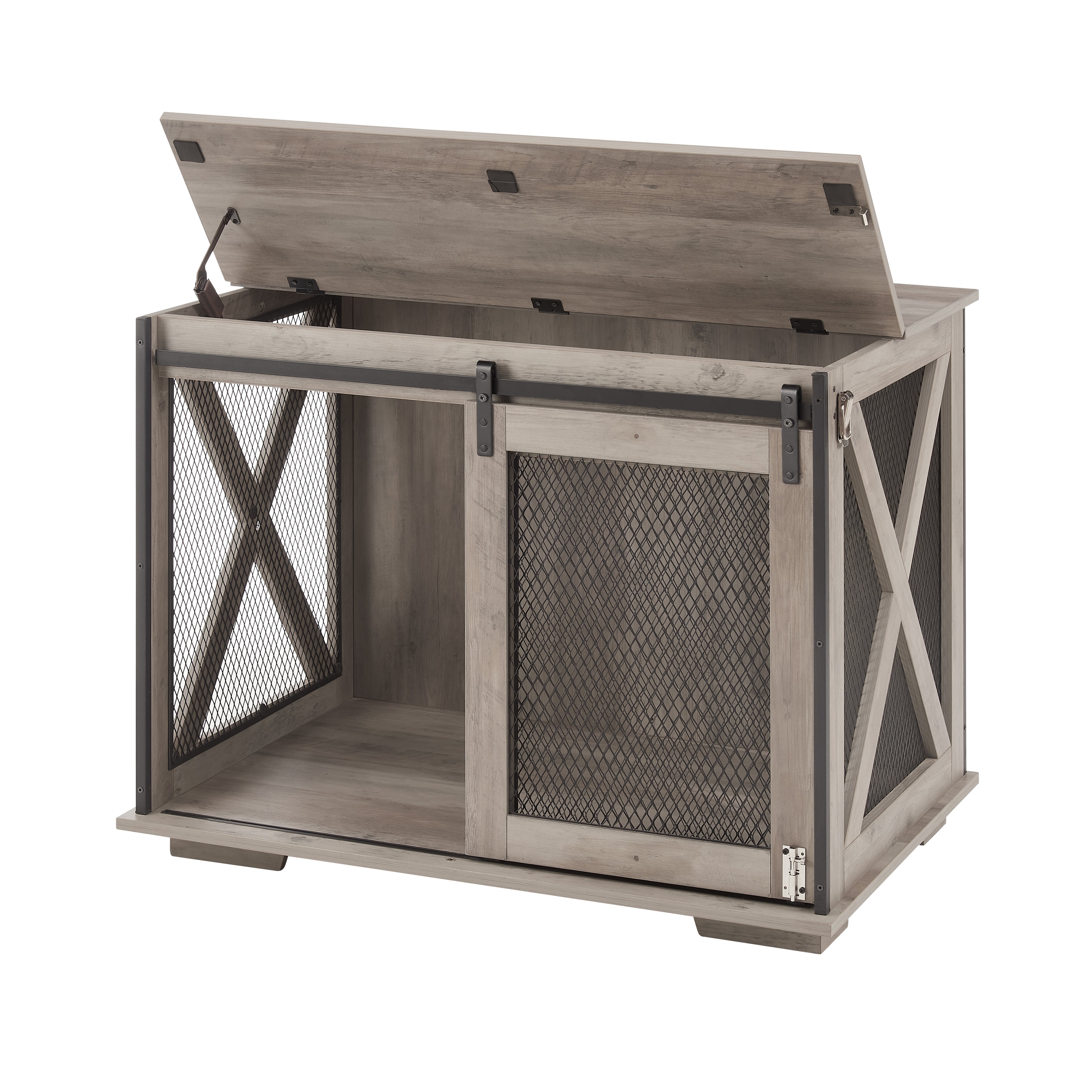 Farmhouse Wooden Dog Crate Furniture