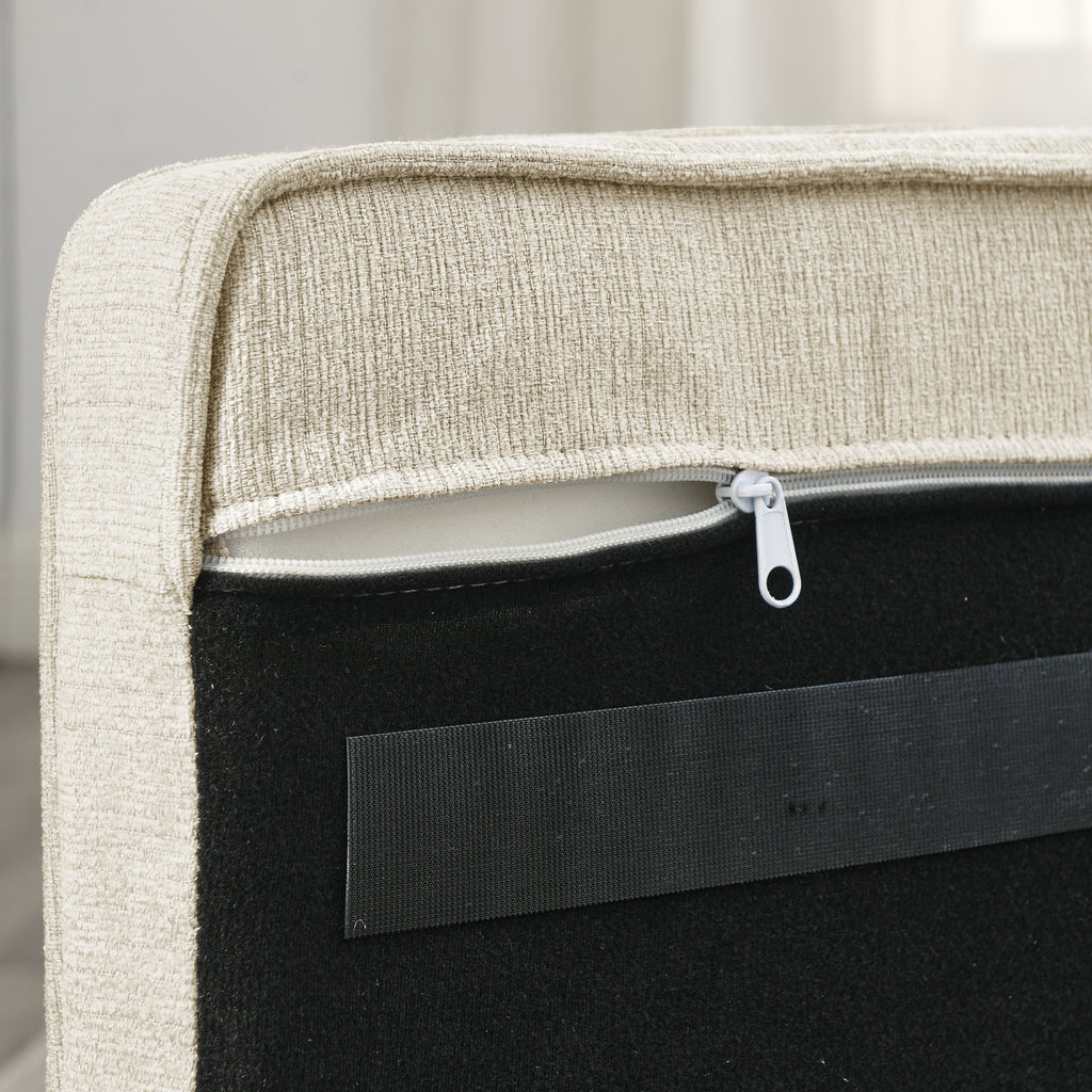 Elegant Beige Elevated Dog Sofa Bed for Medium & Large Dogs