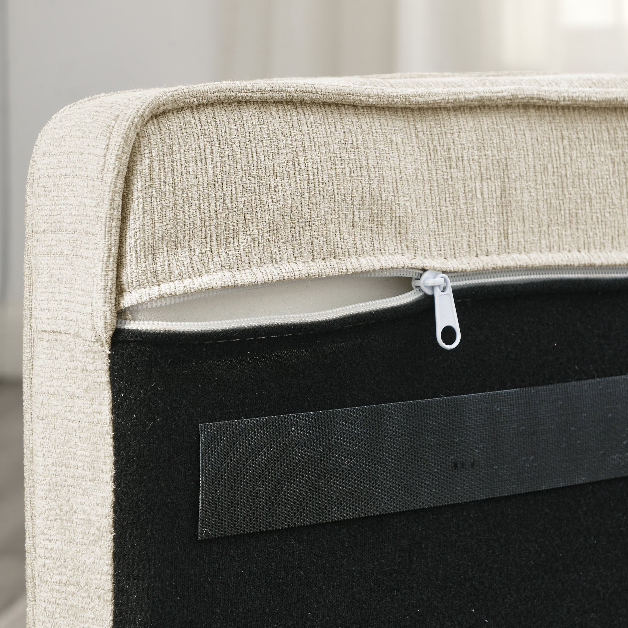Elegant Beige Elevated Dog Sofa Bed for Medium & Large Dogs