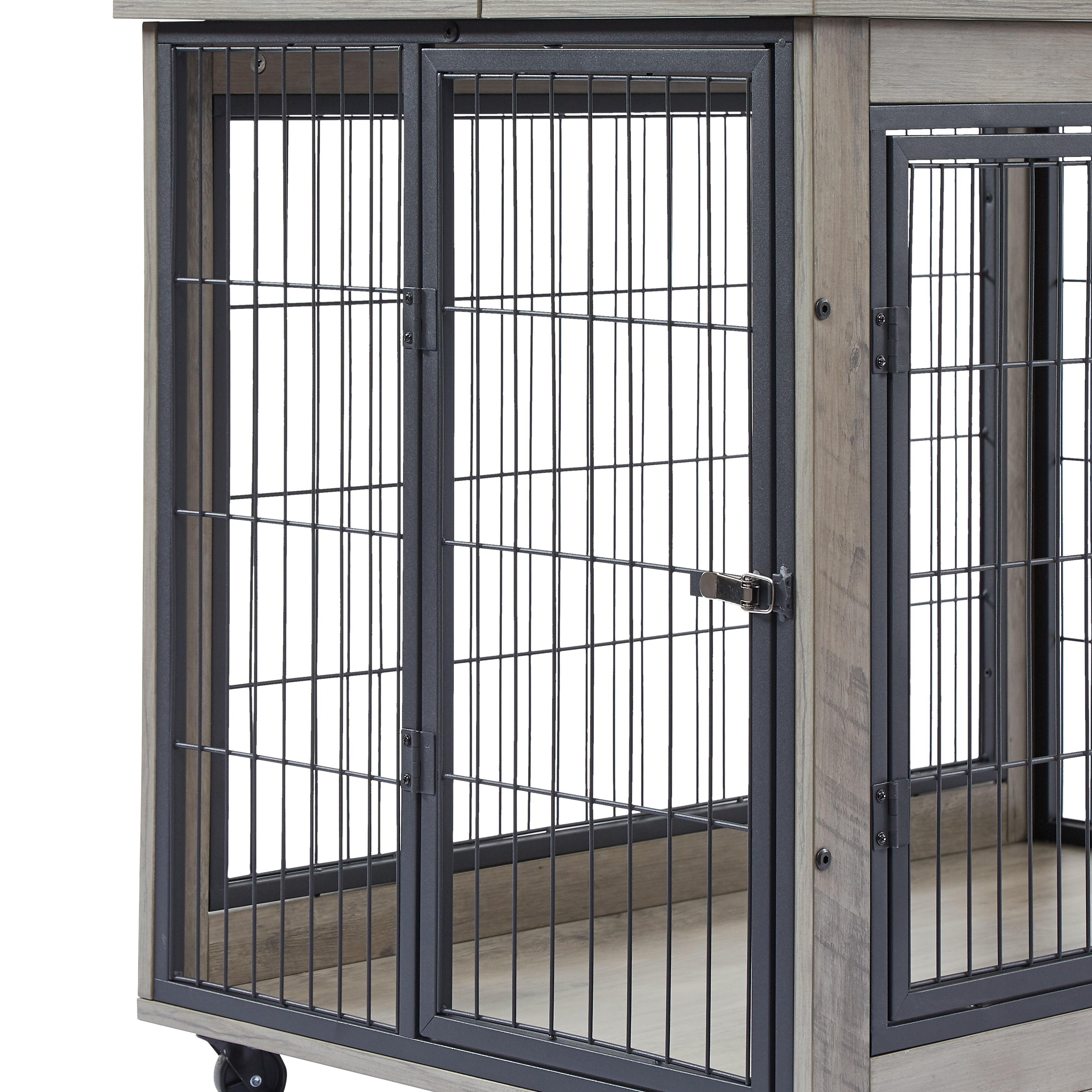 Wooden Dog Crate Side Table